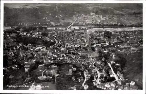 Ak Esslingen am Neckar, Fliegeraufnahme