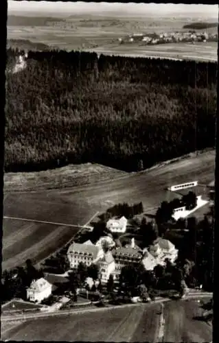 Ak Bad Dürrheim im Schwarzwald Baar Kreis, Fliegeraufnahme, DRK Kindersolbad m. Kurklinik f. Kinder