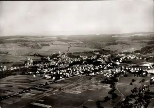 Ak Dußlingen Dusslingen in Württemberg, Luftaufnahme von  ländliche Umgebung, Häuseransicht