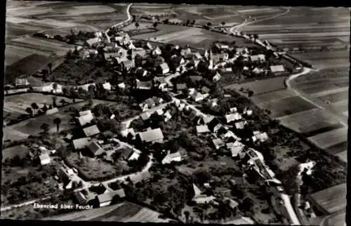 Ak Ebenried Allersberg in Mittelfranken, Luftaufnahme, ländliche Ansicht, Häuseranordnung, Felder