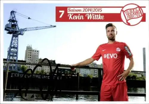 Autogrammkarte Fußballer Kevin Wittke, Kickers Offenbach, Autogramm