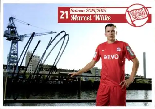 Autogrammkarte Fußballer Marcel Wilke, Kickers Offenbach, Autogramm