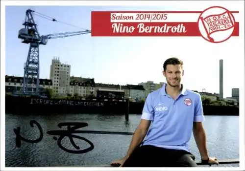 Autogrammkarte Team Manager Nino Berndroth, Kickers Offenbach, Autogramm