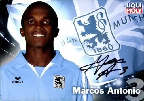 Autogrammkarte Fußballer Marcos Antonio, TSV 1860 München, Autogramm