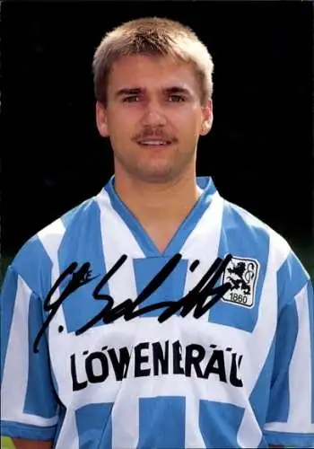 Autogrammkarte Fußballer Gerhard Schmidt, TSV 1860 München, Autogramm