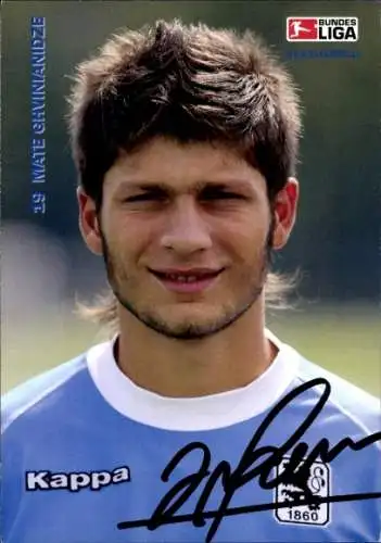 Autogrammkarte Fußballer Mate Chvinianidze, TSV 1860 München, Autogramm