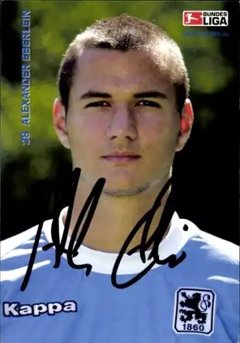 Autogrammkarte Fußballer Alexander Eberlein, TSV 1860 München, Autogramm