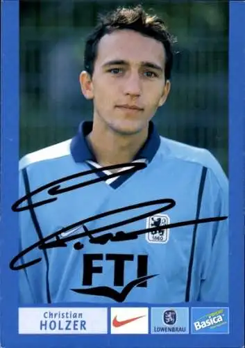 Autogrammkarte Fußballer Christian Holzer, TSV 1860 München, Autogramm