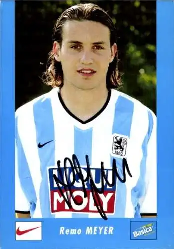 Autogrammkarte Fußballer Remo Meyer, TSV 1860 München, Autogramm