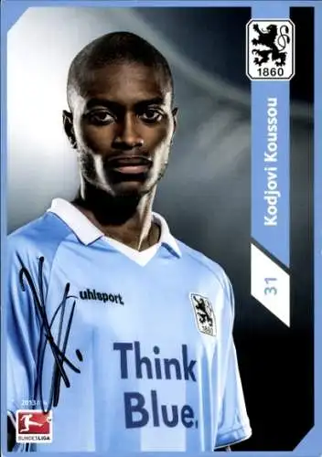 Autogrammkarte Fußballer Kodjovi Koussou, TSV 1860 München, Autogramm