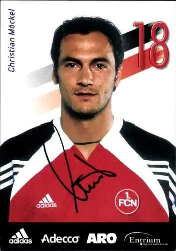 Autogrammkarte Fußballer Christian Möckel, 1. FC Nürnberg, Autogramm