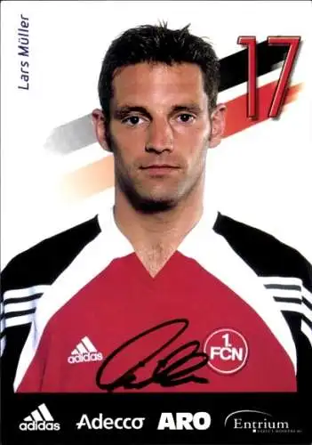 Autogrammkarte Fußballer Lars Müller, 1. FC Nürnberg, Autogramm