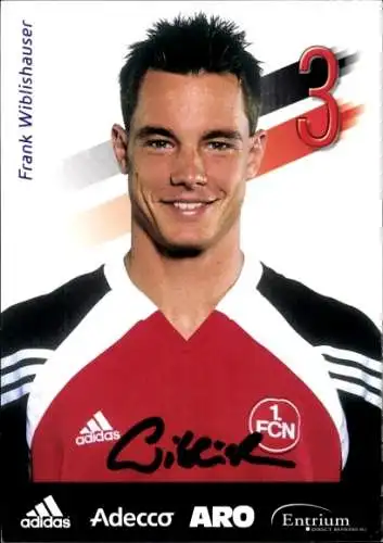 Autogrammkarte Fußballer Frank Wiblishauser, 1. FC Nürnberg, Autogramm