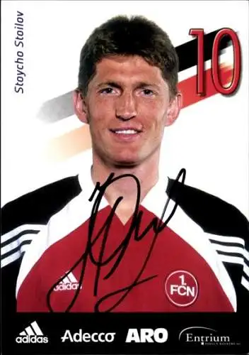 Autogrammkarte Fußballer Stoycho Stoilov, 1. FC Nürnberg, Autogramm