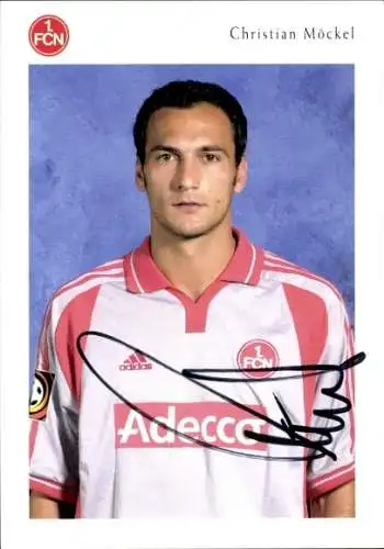 Autogrammkarte Fußballer Christian Möckel, 1. FC Nürnberg, Autogramm