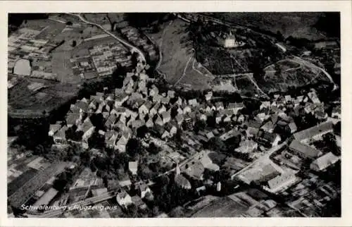 Ak Schwalenberg in Lippe, Luftaufnahme von  viele Dächer zu sehen