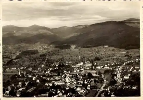 Ak Wehr in Baden, Luftaufnahme, Landschaft, Stadtansicht, historisch, schwarz-weiß