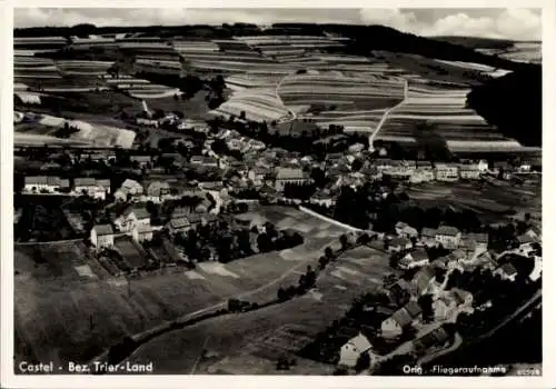 Ak Castel Kastel Nonnweiler Saarland, Fliegeraufnahme