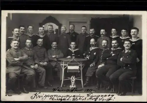 Foto Ak Wangerooge, Kriegsgesangverein Wangeroog, Weihnachten 1914, Dirigent Max Lansy