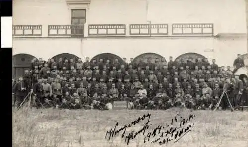 Foto Ak Wangerooge, Kaiserhof, Rekruten Wangeroog-Kompanie, II. Seebataillon, Hptm. D. Bock