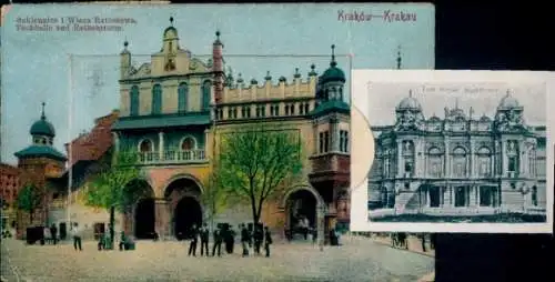 Leporello Ak Kraków Krakau Polen, Tuchhalle, Rathausturm