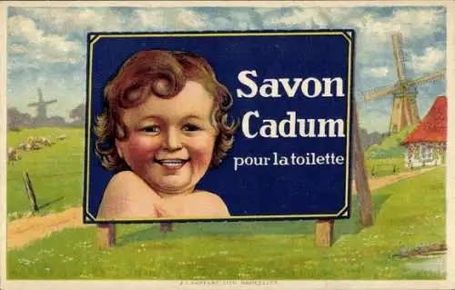 CPA Reklame, Savon Cadum pour la toilette