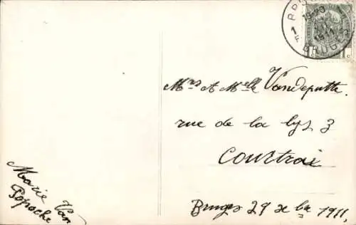 Ak Glückwunsch Neujahr, Katzen, Trage