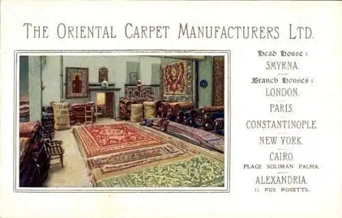 PC Reklame, Oriental Carpet Manufactures Ltd., Smyrna, London, Paris