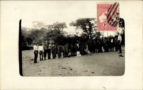 Foto Ak Australien, Menschen, Gruppenfoto