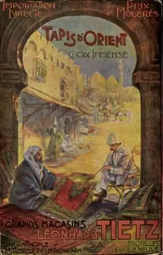 Ak Bruxelles Brüssel, Grandes Magasins Leonhard Tietz, Tapis d'Orient, Reklame