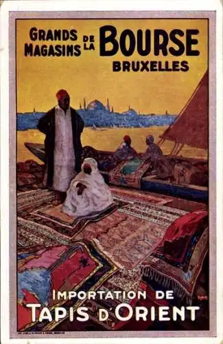 Ak Bruxelles Brüssel, Grands Magasins de la Bourse, Importation de Tapis d'Orient