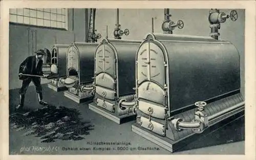 Ak Höntschkessel, Höntsch & Co., Spezialfabrik Gewächshausbau Heizungsanlagen, Dresden Niedersedlitz