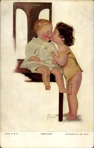 Künstler Ak Peuers, Marion, Erste Liebe