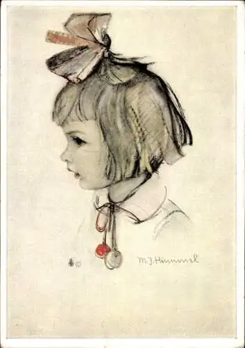Künstler Ak Hummel, M. J., Mädchen, Portrait