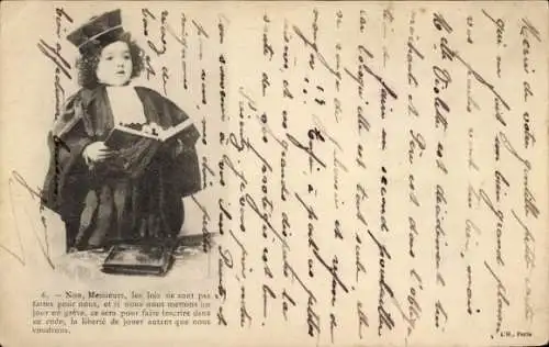 Ak Anwalt, Gerichtsverhandlung, Junge liest vor