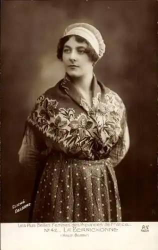 CPA Les Plus Belles Femmes des Provinces de France, La Berrichonne