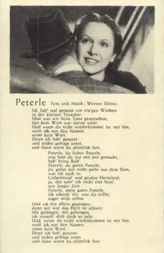 Lied Ak Peterle, Text und Musik von Werner Kleine
