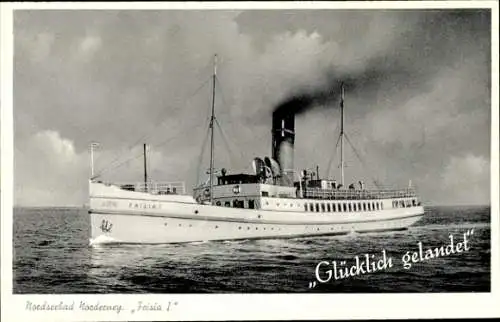 Ak Seebäderschiff Frisia I, Reederei Norden-Frisia, Nordseebad Norderney