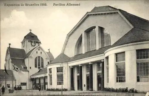 Ak Brüssel, Weltausstellung 1910, Pavillon Allemand, Deutsche Hallen