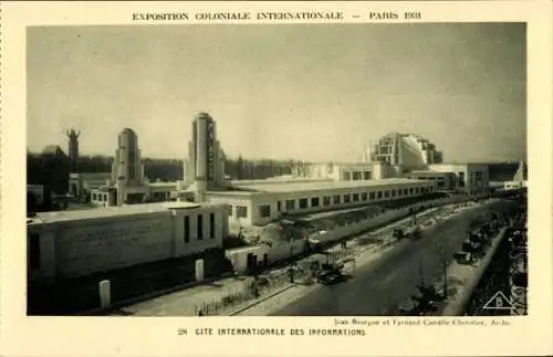 Ak Paris, Internationale Kolonialausstellung 1931, Cité Internationale des Informations