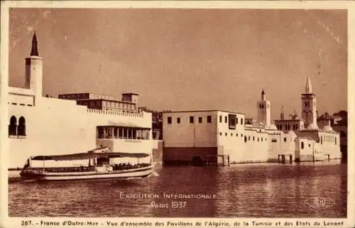 Ak Paris, Exposition internationale 1937, Pavillons von Algerien, Tunesien