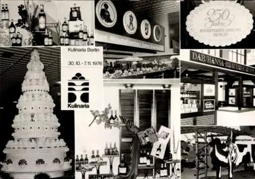 Ak Berlin, Kulinaria 1976, 250 Jahre Konditoren-Innung Berlin, DAB Hansa Brauerei