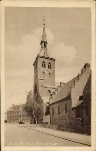 Ak Odense Dänemark,  St. Knuds Kirche, Kloster,  Architektur