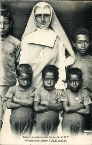 Ak Papua Neuguinea, Soeur missionnaire école de Yule, Missionarsschwester, Jungen