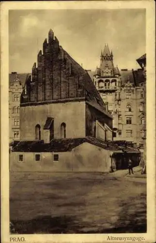 Judaika Ak Praha Prag, Altneusynagoge, Außenansicht