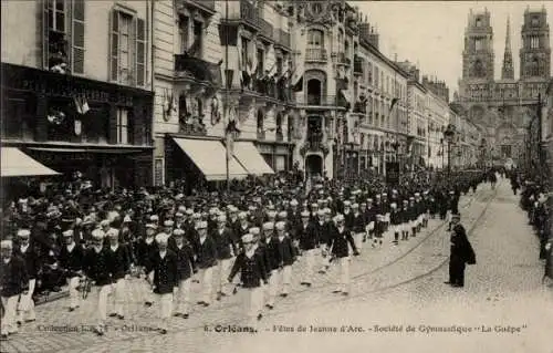 Ak Orléans Loiret, Les Fetes de Jeanne d'Arc, Societe de Gymnastique La Gulpe