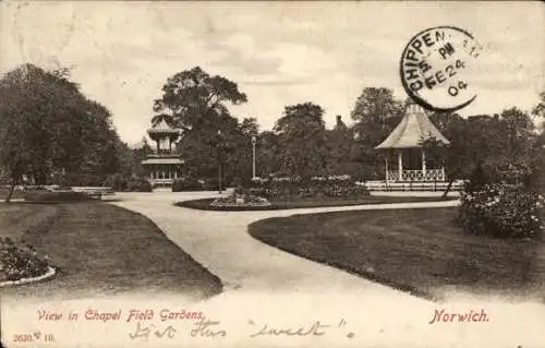 Ak Norwich Norfolk England, Chapel Field Gardens