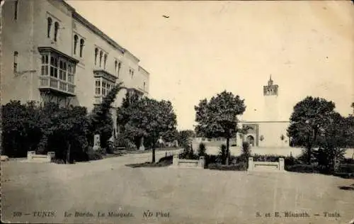 Ak Tunis Tunesien,  Le Bardo, La Mosquée, Gebäude, Bäume