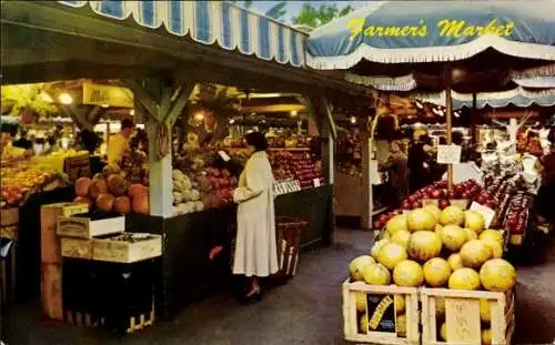 Ak Los Angeles Kalifornien USA, Bauernmarkt