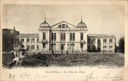 CPA Île Saint Denis Seine Saint Denis, La Salle des Fêtes